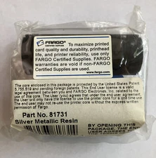 Fargo 81731 Silver Ribbon 1000 Prints ID Cards Pro, Pro L, Pro LX, Cheetah II