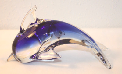 Dolphin Art Glass Paperweight