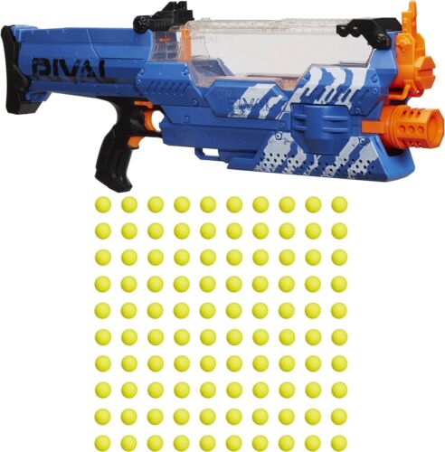 Nerf Rival Nemesis MXVII-10K Blue Blaster Fully Motorized 100 Rounds Hopper NEW