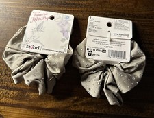 Scunci Jumbo Satin Scrunchie W Rhinestones Hair Accessories Tamera -2 Pack
