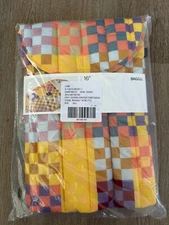 BAGGU Exclusive Big Multi Check Retired Puffy Laptop Sleeve 16 inches HTF NWT