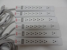 QTY 6 - APC Model P6N Surge Arrest 6 Outlet Surge Protector Cat 5 Ethernet 120V
