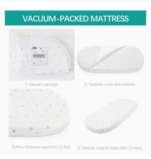 Biloban Bassinet Mattress Pad 16"x32"x1.5" soft easy care baby waterproof 