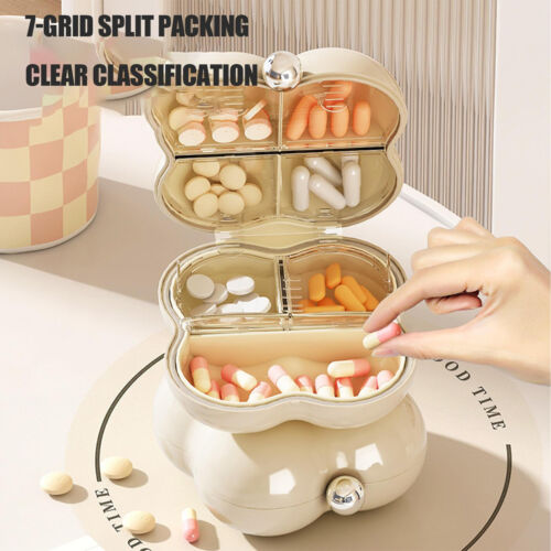 Travel Pill Box Medicine Storage Organizer Portable Pocket Pill Box Dispenser - Picture 11 of 14