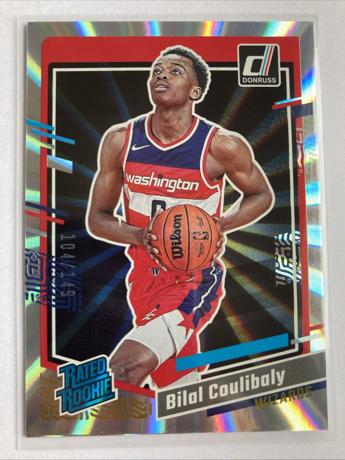 2023-24 Panini Donruss - Rated Rookie Holo Laser #225 Bilal Coulibaly /149 (RC)