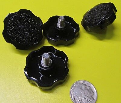 10 Pc 1/4"-20 x 3/8" Length Plastic Black Rosette Stainless Thumb Screw