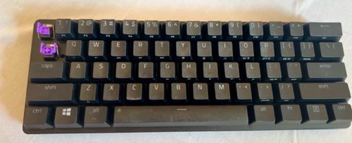 Razer Huntsman Mini 60% Wired Gaming Keyboard ONLY needs Two Key Caps DISPLAY