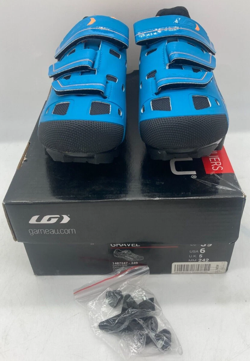 Louis Garneau Men's Gravel Mountain Bike Shoes Cycling Size 6 EU 39 Saphire  NEW