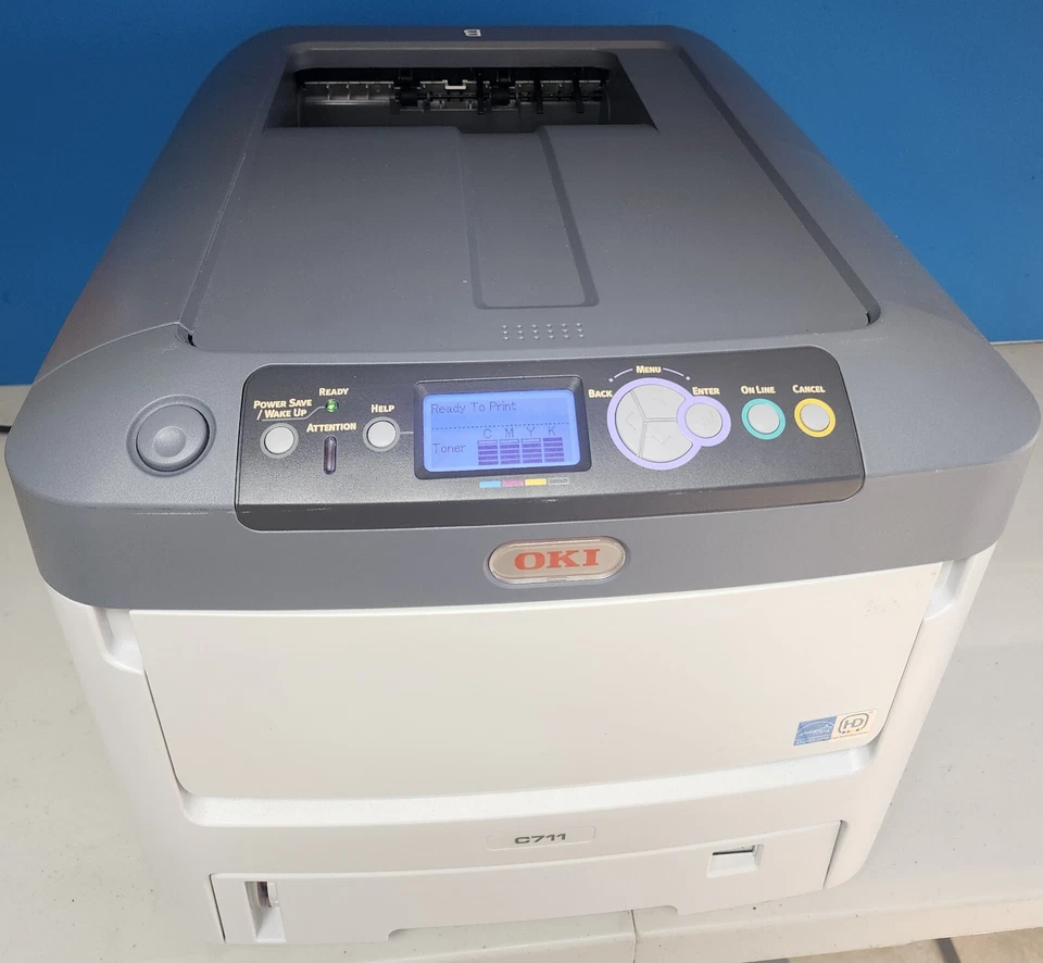 OKI C711 Black Toner Inkjet Digital Laser Printer Bundle Original White Cartrid - Image 2 of 4