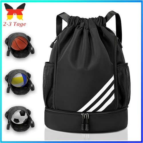 Turnbeutel Sport Rucksäcke Sportbeutel mit Kordelzug Fußball Tasche