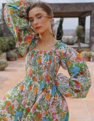 Mille Calista Dress In Summer Garden Sz Med Ret $254