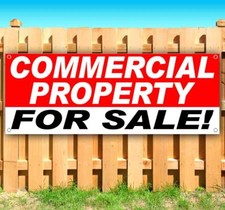 COMMERCIAL PROPERTY FOR SALE Banner Advertising Vinyl Flag Sign SB08585