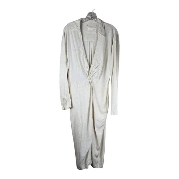 Vestido midi by Anthropologie cuello en V nudo delantero talla 14 Foto 3 de 4