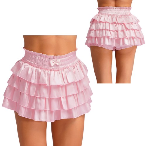 Womens Booty Tiered Bloomers Casual Shorts Costume Pants Kawaii Bottoms Girls - Picture 18 of 39
