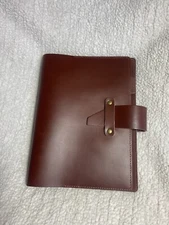 Nekmit Leather Planner/ Notebook Cover, BROWN 9” x 7” x 1.3”