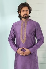 Indian Mens Designer Traditional Bollywood Wear Embroidered Kurta Payjama India