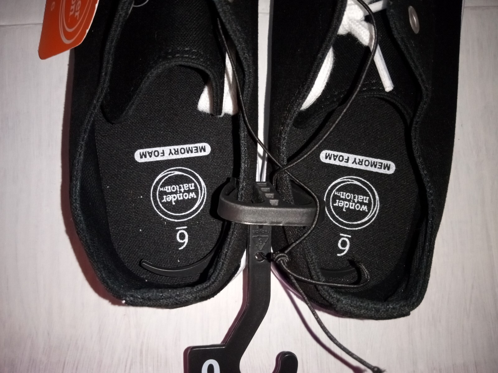 SAOLA Sneakers Wonder Nation ragazzi taglia 6 nere bianche in tela con lacci