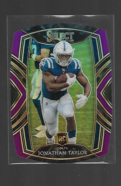 Jonathan Taylor 2020 Select Club Level #253 Purple Prizm Die Cut Parallel Rookie