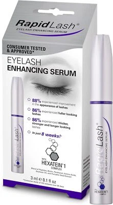 RAPIDLASH Eyelash Growth Enhancing Serum, Hexatein 1 Complex, 3 ml ，UK Stock