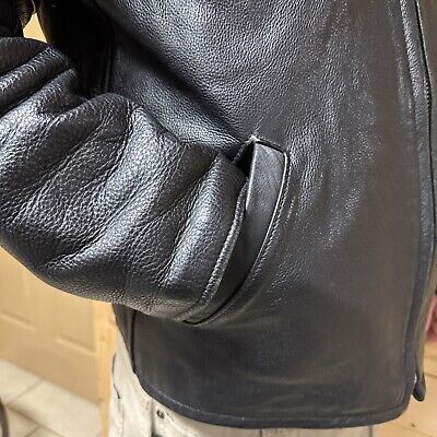Schott #135 Leather Casual Weekend Pebbled Cowhide Black Schott #135 Leather Casual Weekend Pebbled Cowhide Black