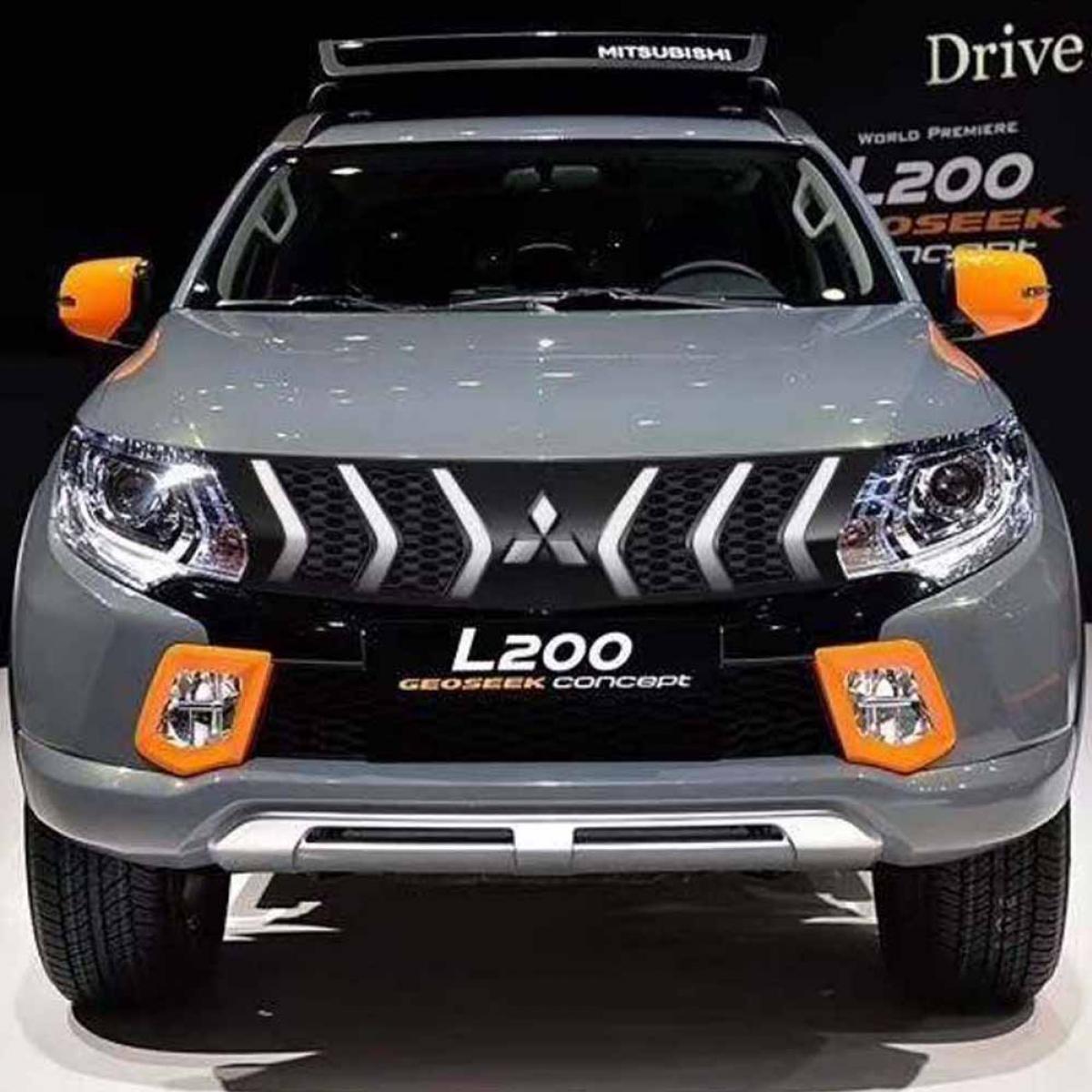 BLACK FRONT GRILLE LED BAR FOR MITSUBISHI TRITON L200 MQ
