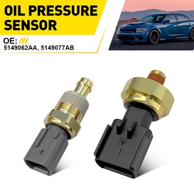 2 PCS Oil Pressure Sensor & Coolant Temperature Sensor For Chrysler Jeep Dodge