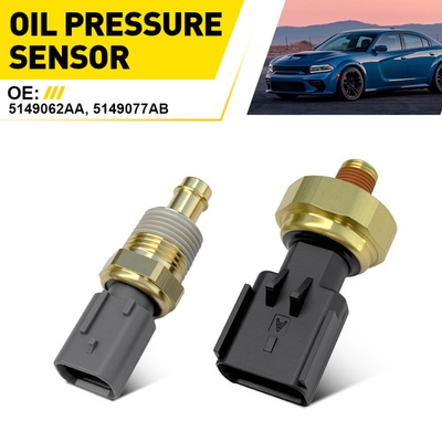 #ad #ad 2 PCS Oil Pressure Sensor amp; Coolant Temperature Sensor For Chrysler Jeep Dodge $18.04