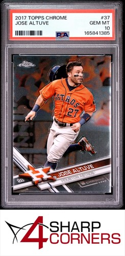 2017 TOPPS CHROME #37 JOSE ALTUVE ASTROS PSA 10