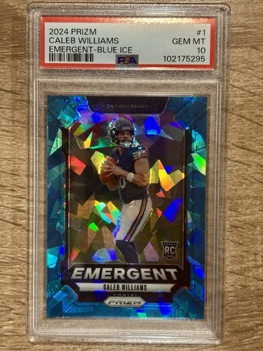 PSA 10 - 2024 Panini Prizm Caleb Williams /99 Blue Ice(man) Emergent #1