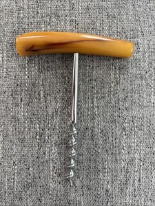 Vintage MCM 1950's Corkscrew Bakelite Handle Butterscotch Color MINT CONDITION!