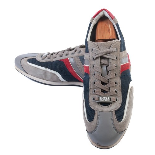 Hugo Boss Grey and Navy Sneakers 34033 - Picture 4 of 7