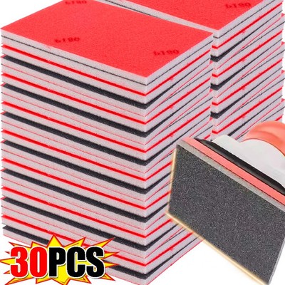 30/5Pcs Sponge Sanding Block Wet Dry Grinding Sponge Sand Blocks 180-2000 Grit O