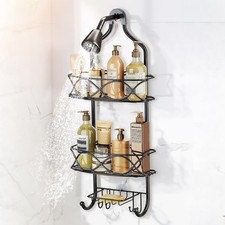 Caddy Over Showerhead with Soap Holder and Hooks