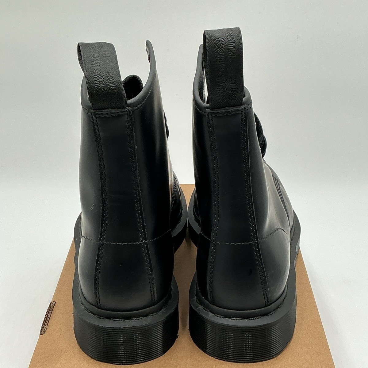 Dr. Martens 1460 Mono Boots Men's 8 Black Smooth Leather Lace Up