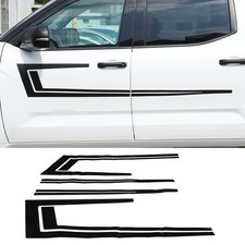 2x Black Side Door Fender Hockey Stripe Vinyl Sticker For Toyota Tacoma Tundra