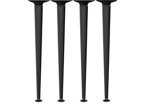 28 Inch Adjustable Table Legs, Metal Furniture Legs (Black, Set of 4 ...