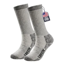 Merino Wool Boot Socks, Made in USA Heavyweight with Full Cushion, Bozeman Na...