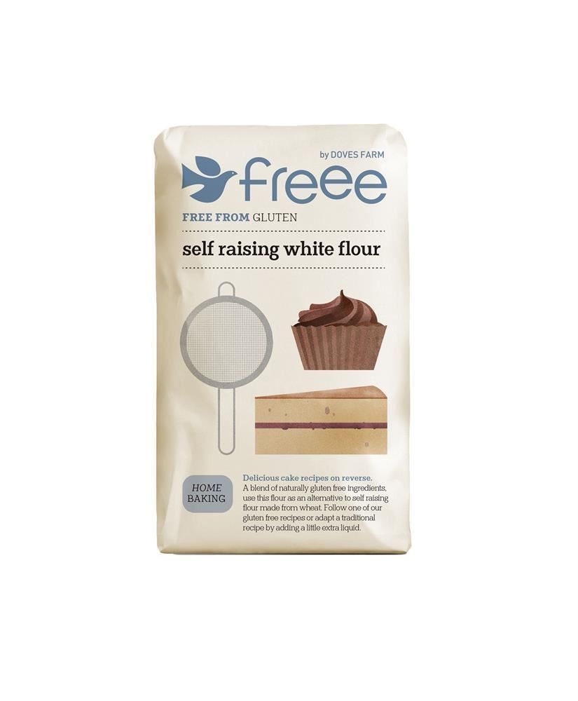 Doves Farm Gluten Free Self Raising White Flour 1kg - 5 Pack