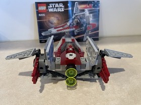 LEGO Star Wars: V-Wing Fighter (6205) W Clone Fighter Pilot And Manual COMPLETE