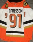 LEO CARLSSON AUTOGRAPH SIGNED ANAHEIM DUCKS NHL HOCKEY JERSEY PSA COA LARGE