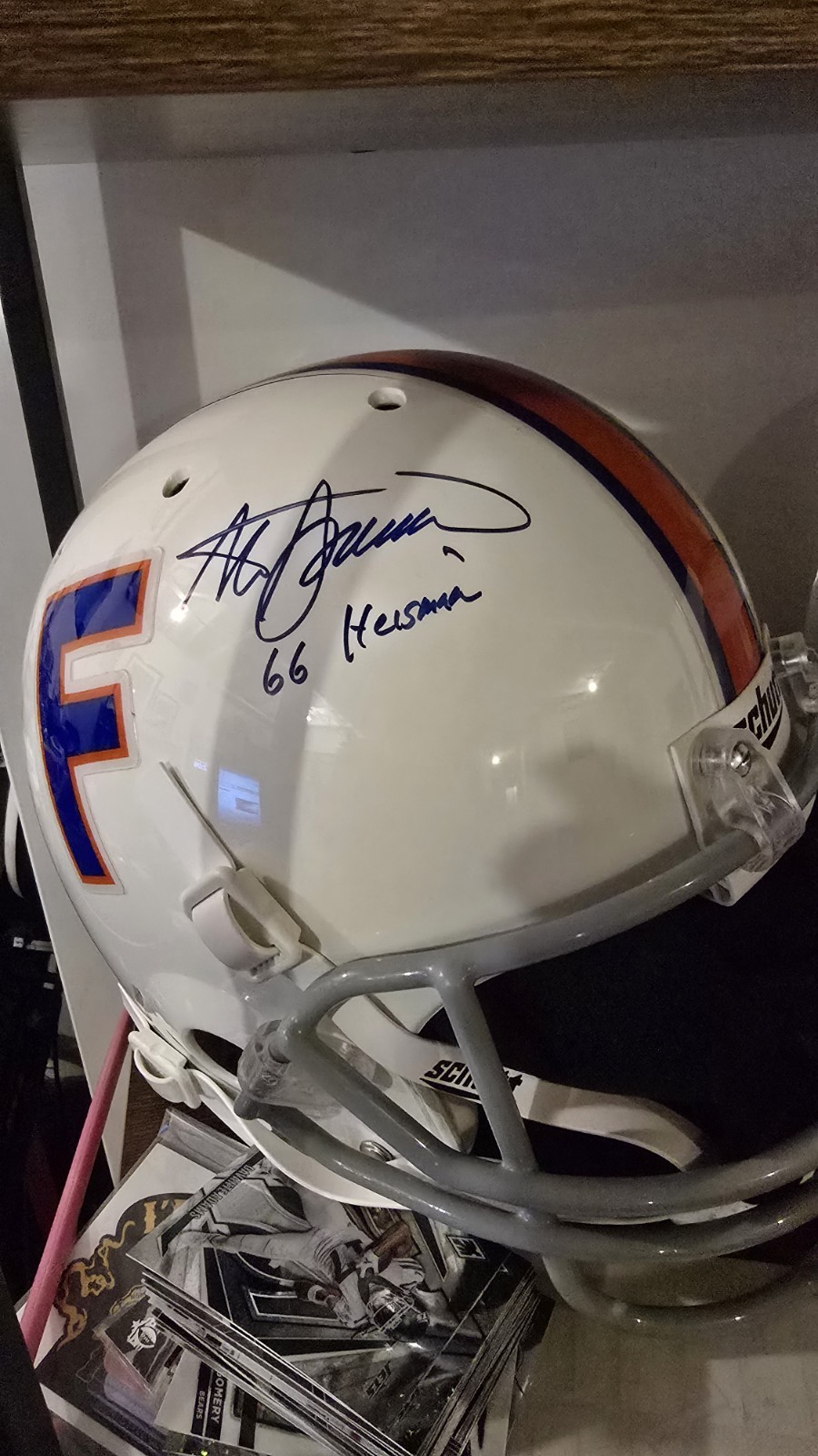 Steve Spurrier Autographed Signed Florida Gators WHITE FULL SIZE SPEED HELMET W/ Ins. /500 