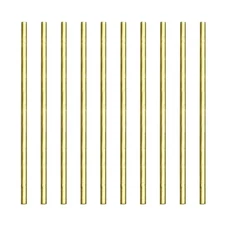 Brass Solid Round Rod Lathe Bar Stock, 3mm in Diameter x 100mm, Golden 