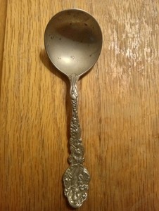 Antique Gorham Versailles Sterling Silver Soup Spoon Pat 1895 Monogram
