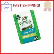 Greenies Teenie Dental Dog Treats, Mint Fresh Flavor, 12 oz. Pack 43 Treats 