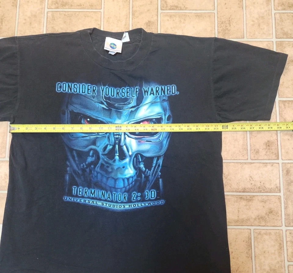 Vintage Terminator 2 3D Universal Studios T-Shirt Mens Sz XL T2 Movie Promo - Image 3 of 4