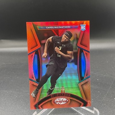 DJ Johnson 2023 Panini Certified Mirror Red 196 #/99 Carolina Panthers VG RC