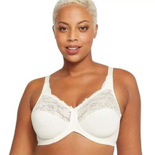 Lilyette Bali Minimizer Underwire Lace Shaping Bra 0428 Pearl Ivory 42DD NWT