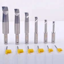 iCarbide 1/2 Shank Indexable Boring Bar 6pcs Set /2-3 and Carbide Inserts