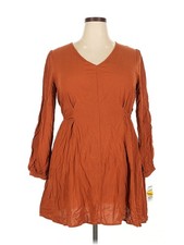 NWT Nine West Women Orange Casual Dress XXL
