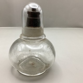 Vintage British Glass Alcohol Spirit Burner Lamp With Snuffer Cap (C1) NS#8659